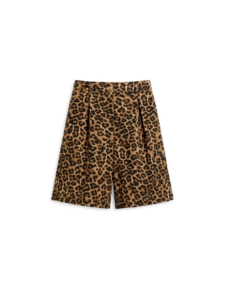 Bermuda Linho Leopardo