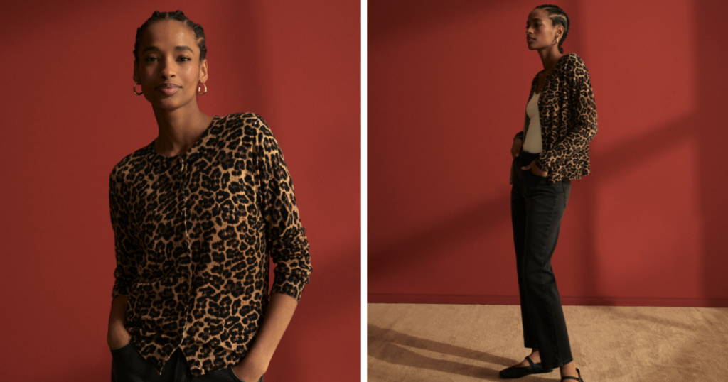 Casacos para o inverno: 5 modelos pra usar na estação 4 cardiga animal print shoulder onca | Blog Shoulder