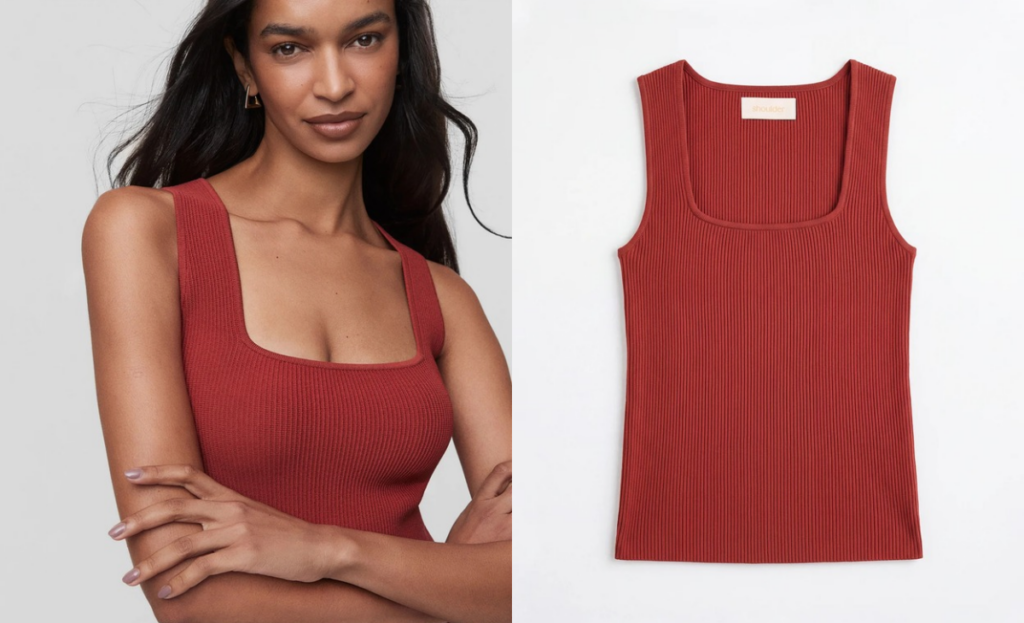 Tipos de regata: 7 modelos para além da clássica regata branca 2 regata decote quadrado | Blog Shoulder