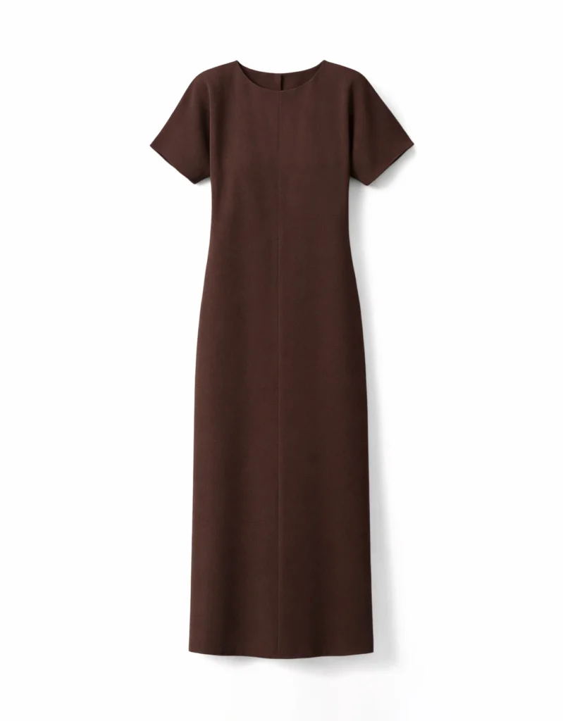 Tudo sobre vestidos: guia completo para escolher o seu 15 vestido midi reto marrom | Blog Shoulder