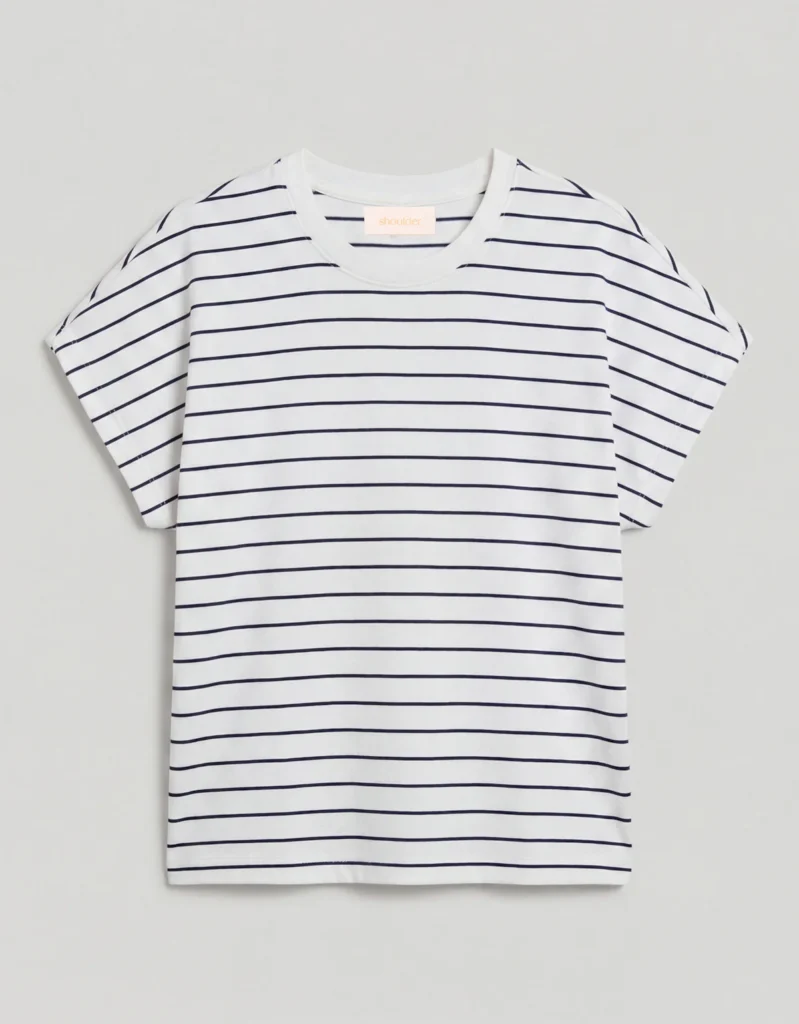 3 jeitos de usar calça de linho branca no verão 15 tshirt listra nervura | Blog Shoulder